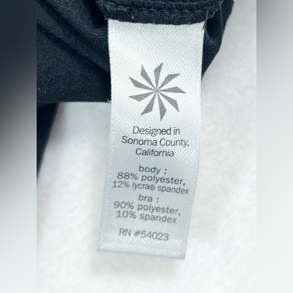 ATHLETA Black Tinker Tank Built in Bra Cinched Bottom Activewear Yoga Size Small - Picture 8 of 11